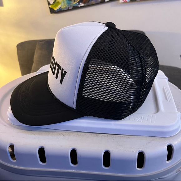 Trucker Hat - Insecurity, White & Black Mesh Adjustable Size - Picture 3 of 4